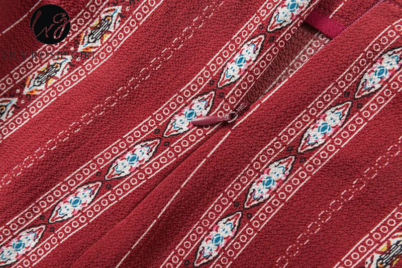 Lily Rosie dziewczyna Boho Print paski kobiety szerokie nogi spodnie 2018 lato sexy Split długi spodnie Wysoka talia casual Beach kobiet -