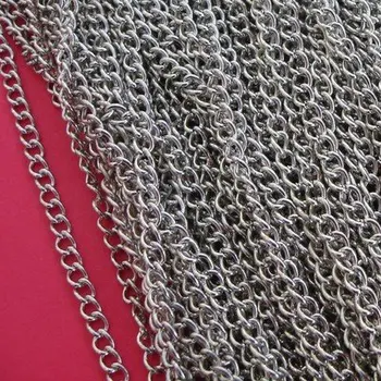 

Free shipping!!!!200M/lot Platinum Plated Twist Curbe Chain 2.5x3.5mm.