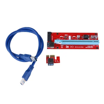 

30/60cm USB 3.0 PCIe Riser Card PCI-E Express 1x to16x Extender Riser Card Adapter SATA 15Pin Power Supply for BTC Miner Machine