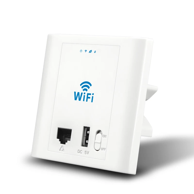 300Mbps In Wall WIFI Access Point In Wall AP for hotel WiFi Project Support PoE VLAN
