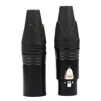 

5 Pairs 3 Pin XLR Cable Connector Male And Female With Aluminum Alloy Housing And Silver Contacts Mic Cable Plug Connector Audio