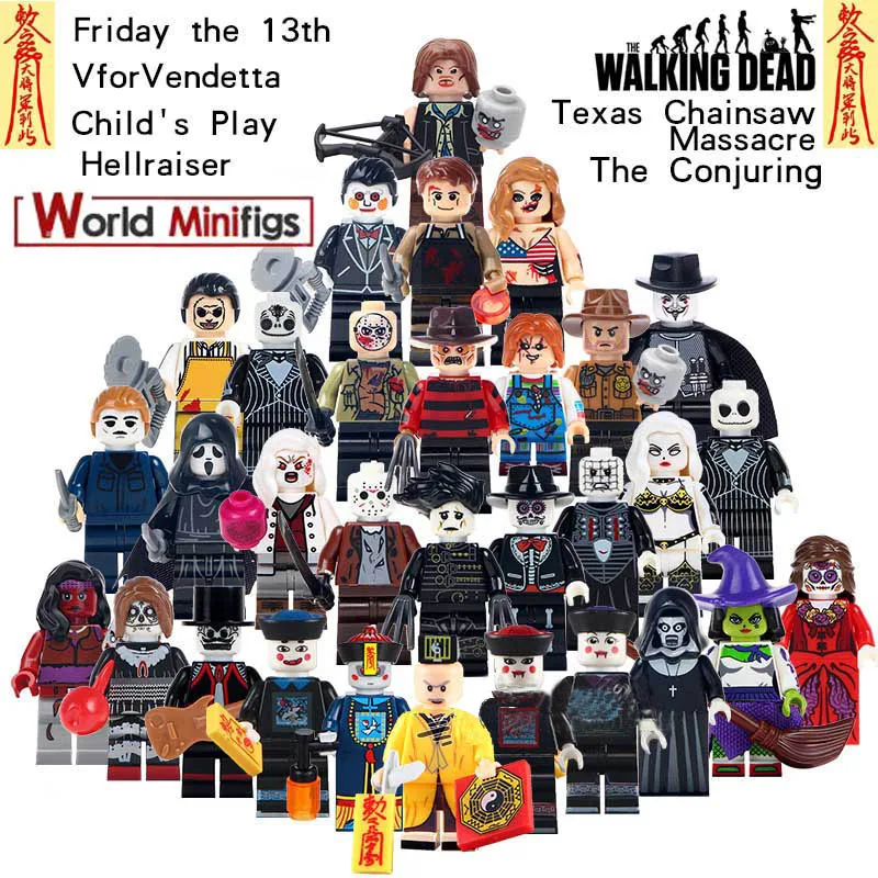 

Single legoings Horror Zombie Halloween The Theme Movie Model Action Anime Series Building Blocks Bricks Figures Children Gifts