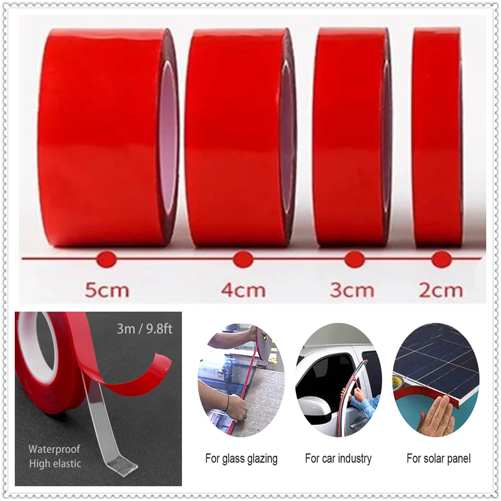 

Car Adhesive Double Sided tape for Toyota 4Runner Sienna Sequoia Prius GR Camry i-TRIL COASTER highlander Yaris