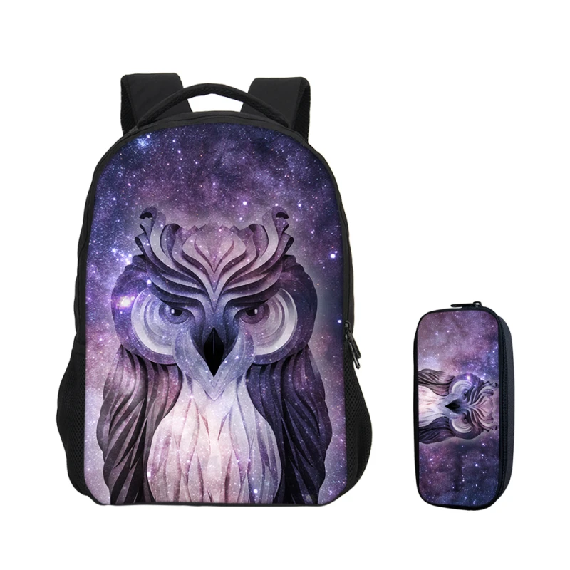 VEEVANV Animal Galaxy Print Men School Backpacks Fashion Boys Laptop Shoulder Bags Pencil 2pcs/set Teenager Large Daypacks Girls