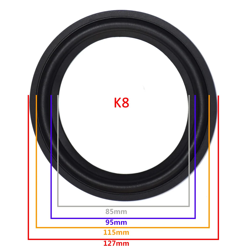 5 дюймов резиновый Динамик объемный край НЧ-динамик для ремонта с подворачивающимся краем сабвуфер кольцо DIY Repair аксессуары Динамик подвеска - Цвет: K8