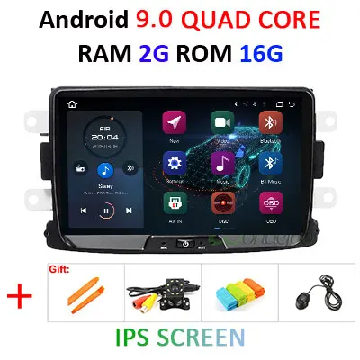 " ips экран DSP 4G 64G Android 9,0 Автомобильный мультимедийный плеер для Dacia Sandero Duster Renault Captur Lada Xray2 Logan 2 gps без dvd - Цвет: 9.0 2G 16G