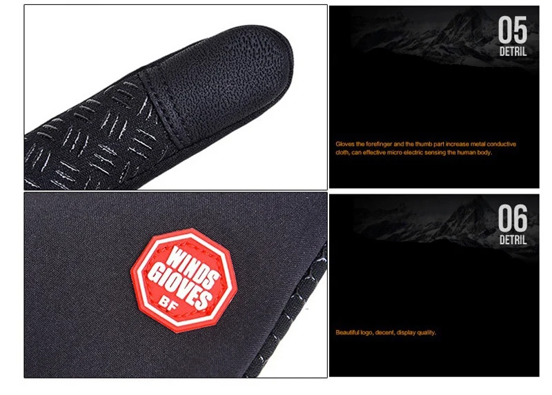 Luvas de pesca dedo cheio neoprene couro