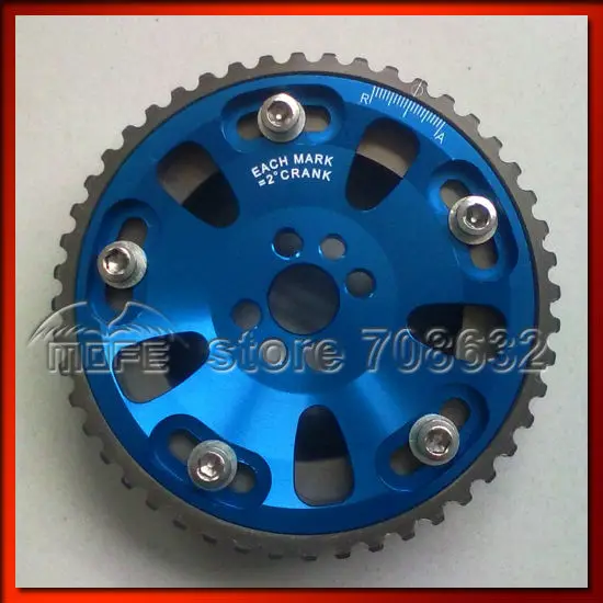 

2PCS 5-Bolt Adjustable Cam Gear for RB20 / RB25 / RB26 Blue