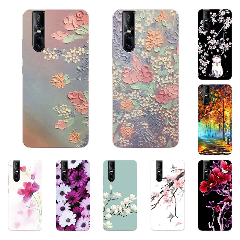 

Vivo V15 V15 PRO Case,Silicon Full flower Painting Soft TPU Back Cover for Vivo V15 V15 PRO protect Phone bags