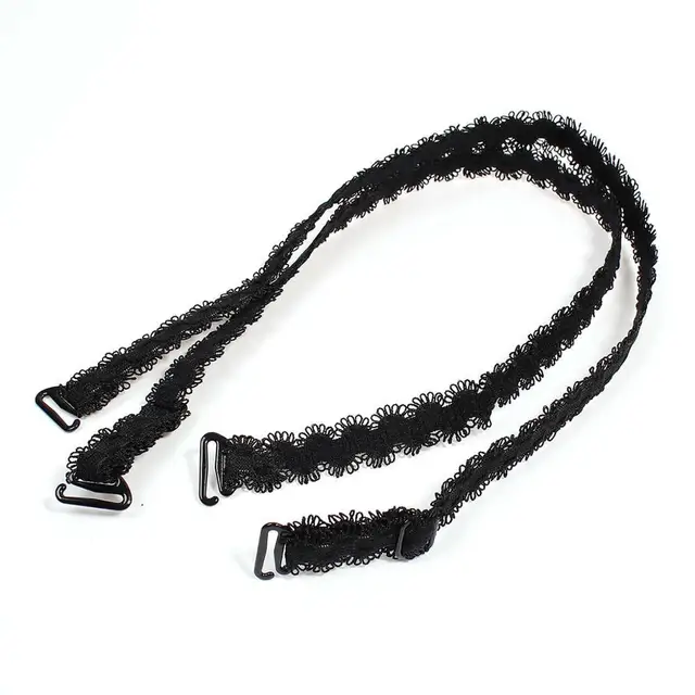 Nylon elegant Lace Bra Straps Women's Convertible Shoulder Adjustable