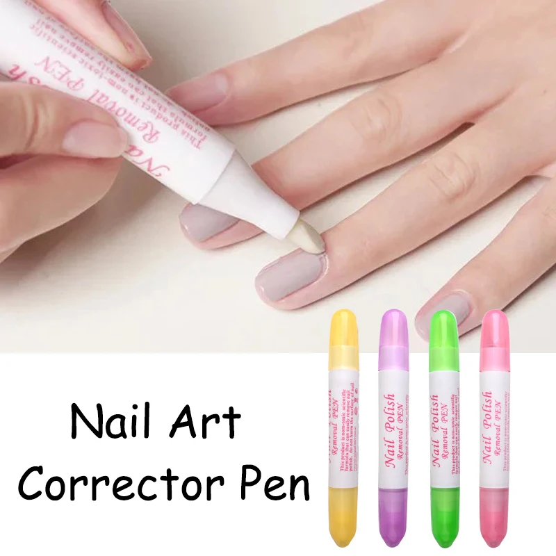 

4pcs/set Nail Art Corrector Pen Remove Mistakes + 3 Tips Newest Nail Polish Corrector Pen Cleaner Erase Manicure DIY Polish Pens