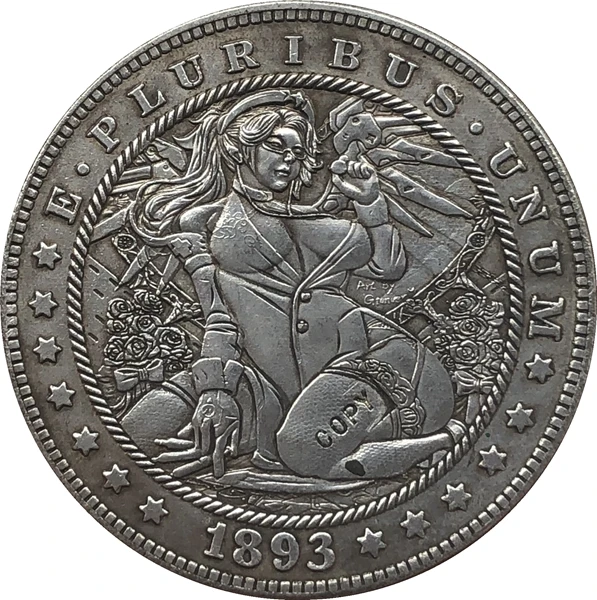 Хобо никель 1893-S сша Морган доллар Монета КОПИЯ тип 150