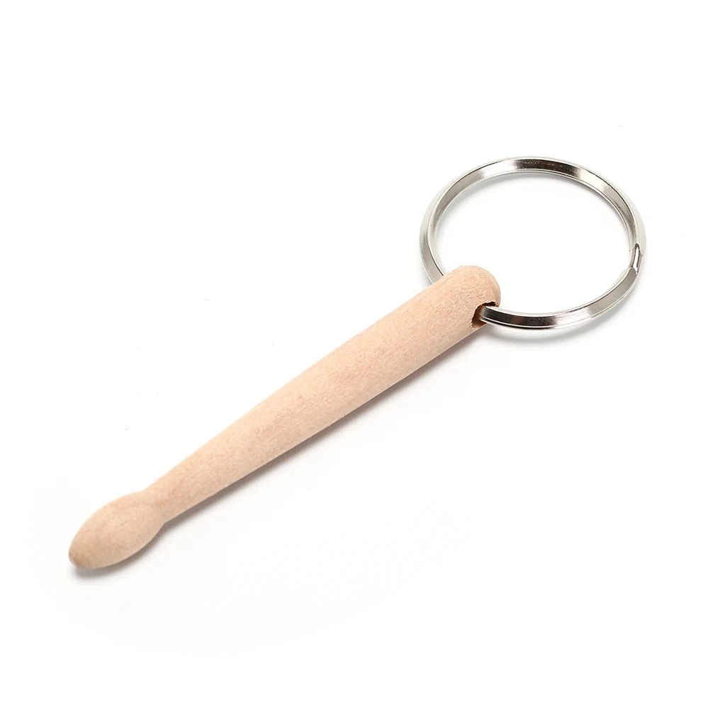 1PC Mini Drum Sticks Keychain Wooden Drumsticks Percussion Rings Drumstick With Ring