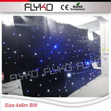 Ручной 4 м x 6 м Свадебные под занавес LED освещения звезды фон для DJ Этап украшения