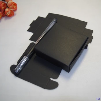 

20pcs/lot 9.5x9.5x3cm Black Paper Wedding Gift Packaging Box For Candy Jewelry Handmade Soap Bakery Cake Cookie Chocolate Box