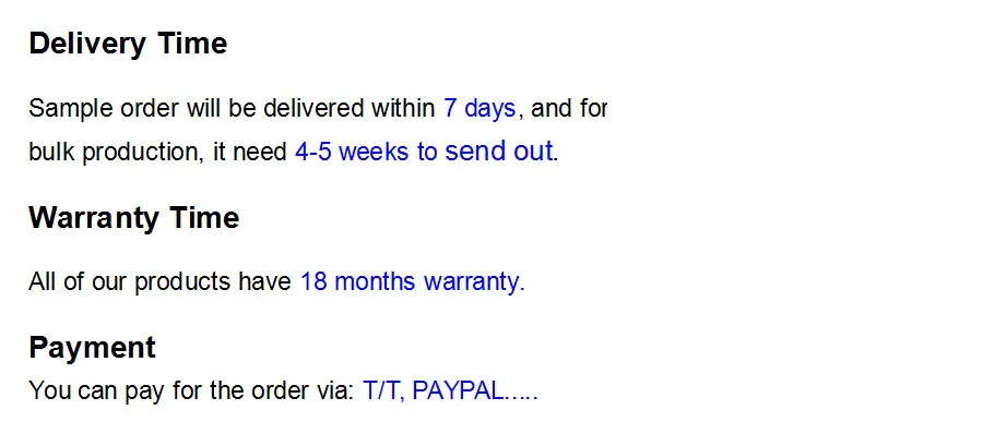 warranty