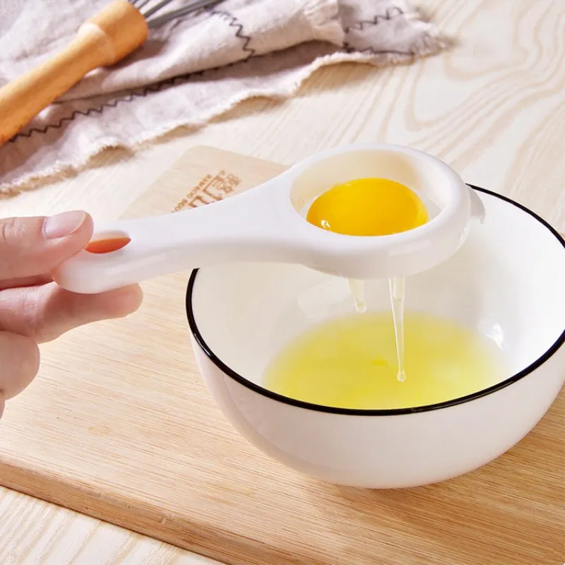 1 шт. эко-хорошее качество яичный желток Белый сепаратор яйцо делитель яйцо инструменты PP Еда Класс Материал 12,5*5 см