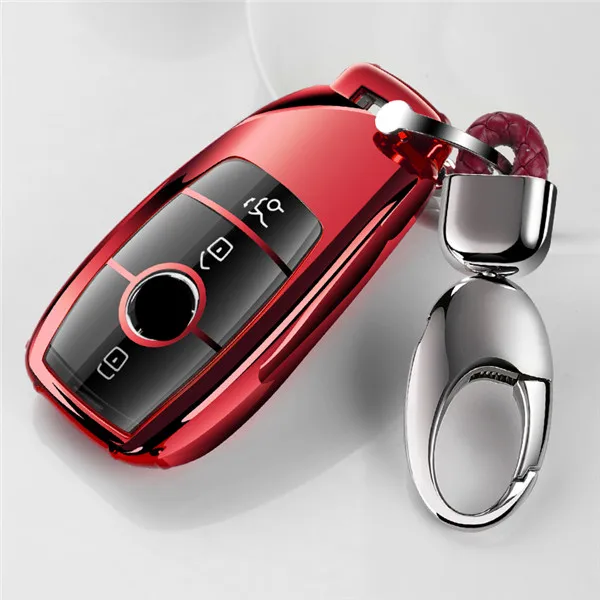 Автомобильные аксессуары, мягкий чехол из ТПУ для Mercedes Benz E Class W213, стильный защитный чехол для автомобильных ключей - Название цвета: E-Red 2