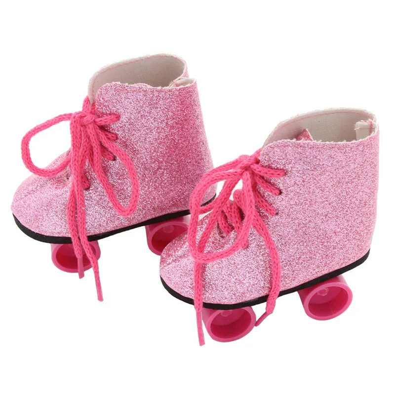 

Baby Born Cool Fashion Cute Doll Shoes Glitter Doll Roller Skates For 18 Inch Our Generation American Girl Doll Clothes Toy