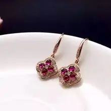 Натуральный красный камень гранат Серьги Серебро 925 природный камень серьги Женщины Личность серьги-капли для свадьбы