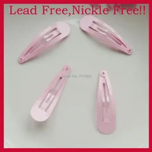 50 шт. 5,0 см " светло розовый круглая голова Tear drop плотная Металическая защелка без отверстия на никель бесплатно и свинец, сделка для оптом