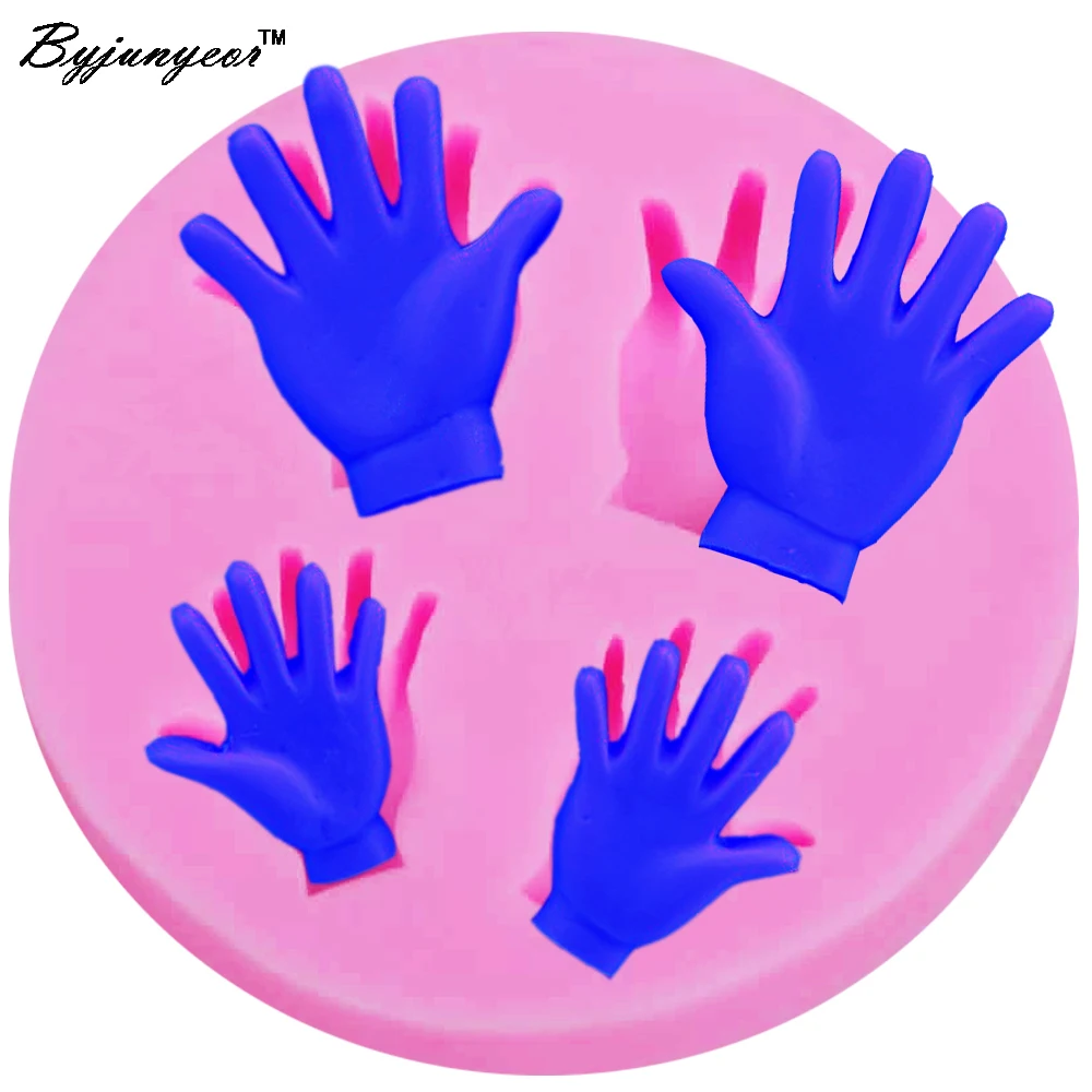 Byjunyeor M565 Human Hands UV Resin Silicone Mold Fondant Chocolate Candy Lollipop Crystal Epoxy Soft Clay Bake Tools | Дом и сад