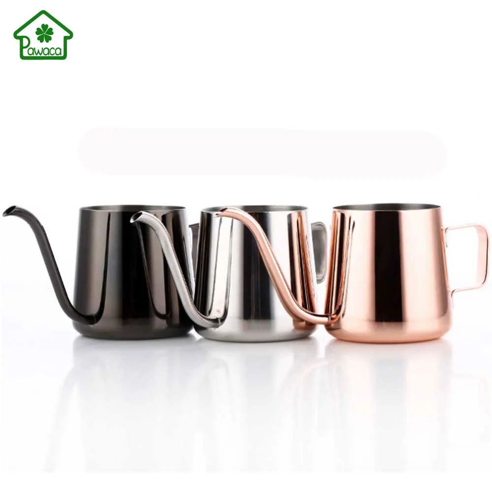 

New 250ml/350ml Stainless Steel Coffee Pot Drip Teapot Long Narrow Spout Kettle Cup Home Kitchen Drinkware Tool Coffee Metal Pot