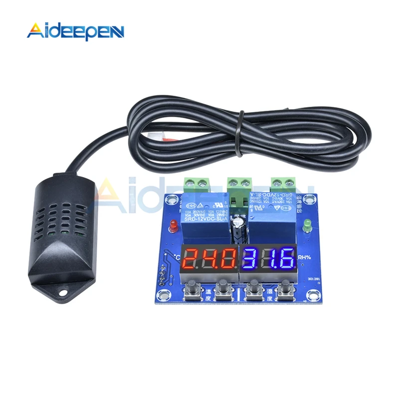 

XH-M452 DC 12V LED Digital Dual Display Thermostat Temperature Humidity Control Thermometer Hygrometer Controller Module