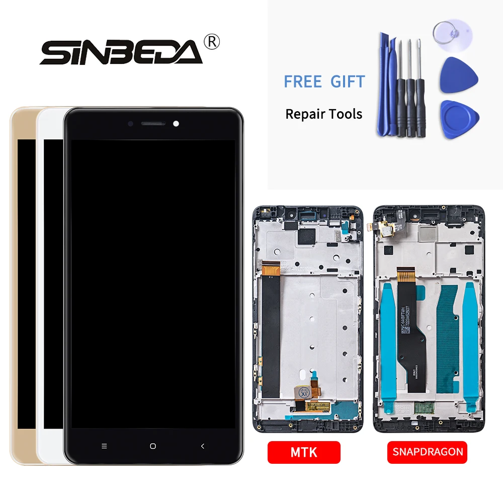 Goede Originele LCD Voor Xiaomi Redmi Note 4 LCD Touch Screen Digitizer Vergadering Frame Voor Redmi Note 4X Display LCD 5.5 inch Scherm