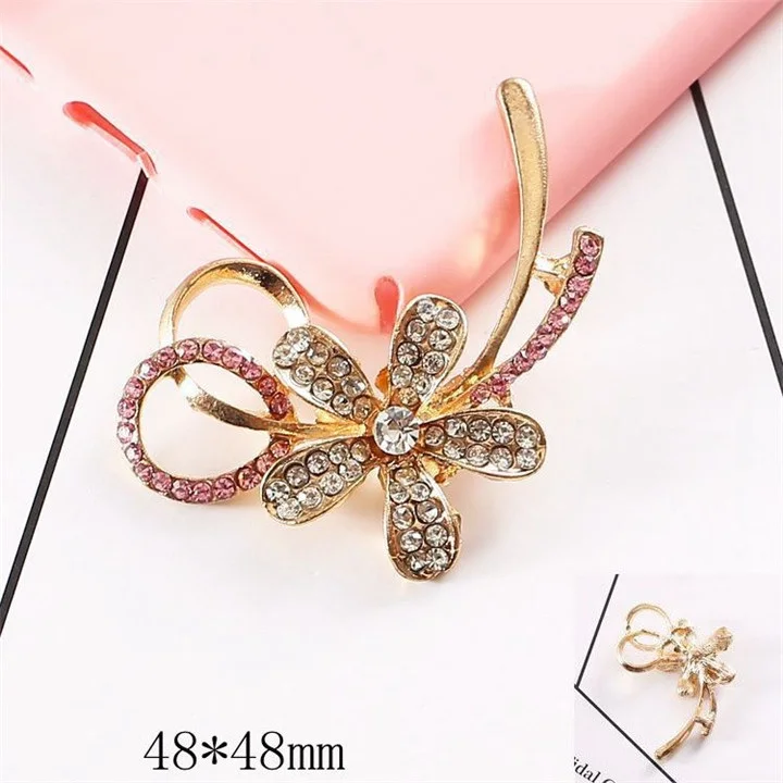 9   Colorful Flowers Rhinestones DIY Phone Mobile Shell Jewelry Accessories Alloy Stick Drill Jewelry Marking Phone Nails Decoration