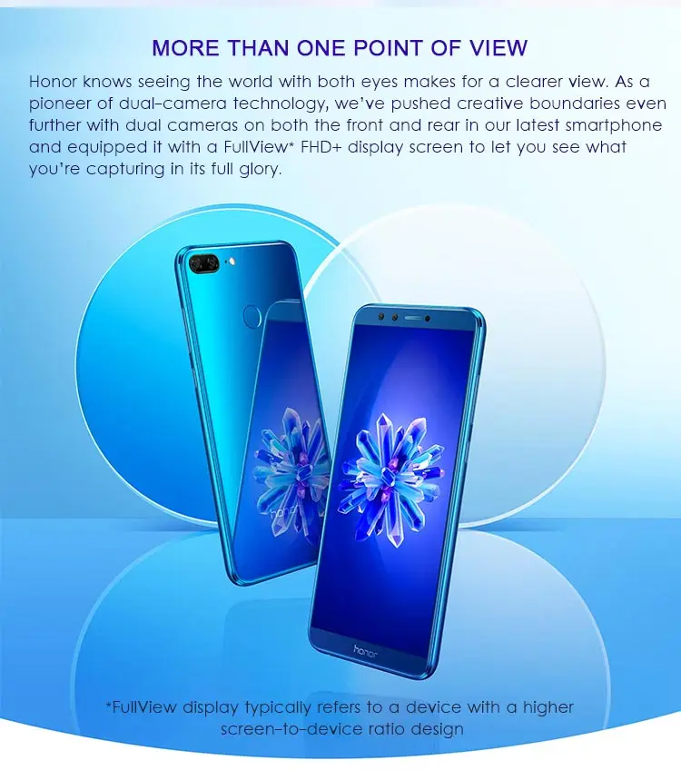 HUAWEI HONOR 9 LITE 3GB RAM 32GB ROM Hisilicon Kirin 659 2.36GHz Octa Core 5.65 Inch FHD+ Full Screen Quad Camera Android 8.0 4G LTE Smartphone