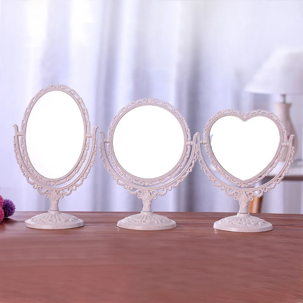 Двухсторонний Макияж косметическое овальное зеркало для бритья банный стол на подставке