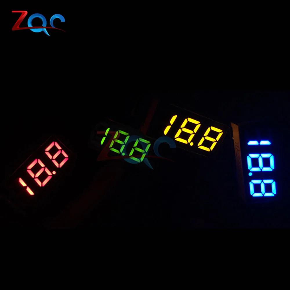 3 проводной мини вольтметр с светодиодный дисплеем 0 28 дюйма 100 в|dc digital|dc displaypanel meter