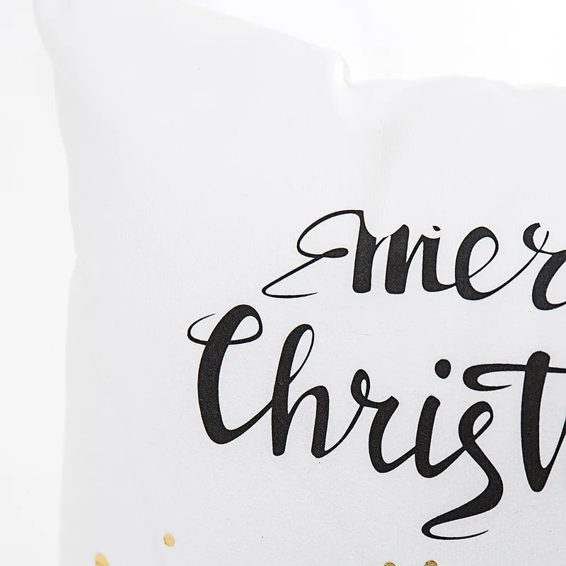 45*45 см мягкая ткань с золотым принтом Рождественская наволочка для подушки веселое Рождественское украшение для дома наволочка новогодние вечерние принадлежности