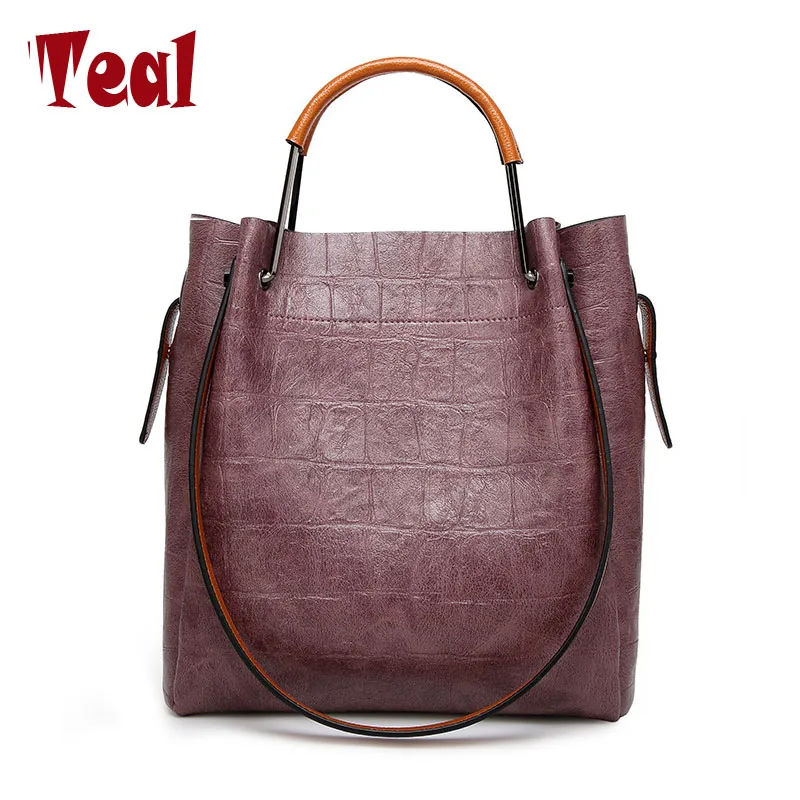 

New Women Bag handbags made of genuine leather Women Messenger Bags stone Pattern High Quality Shoulder Bags With Wallet fashion