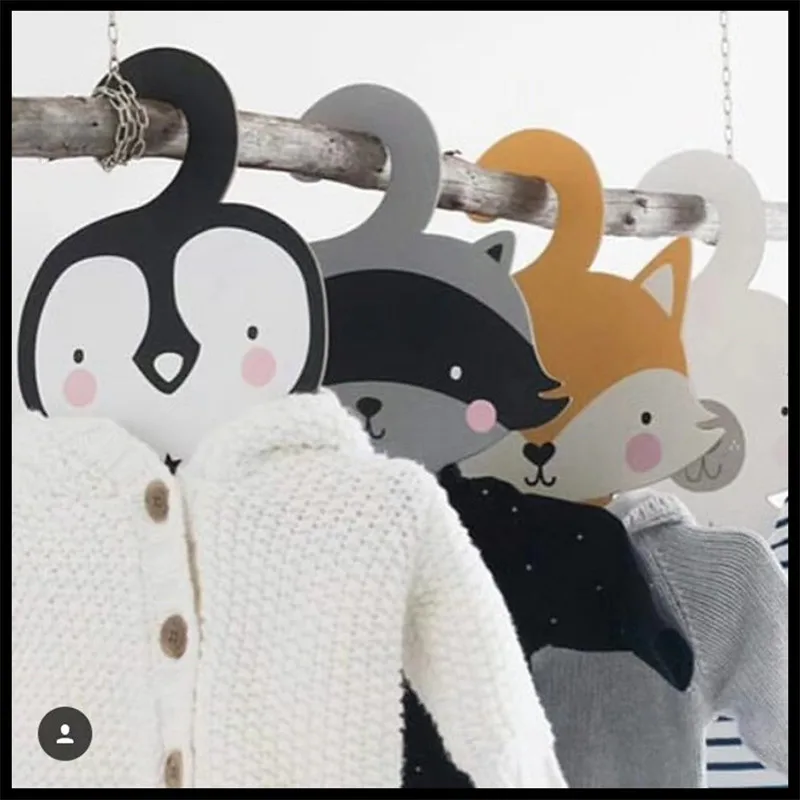 

26cm/27cm/28cm/ children cartoon wood hanger cute animal model baby clothes rack