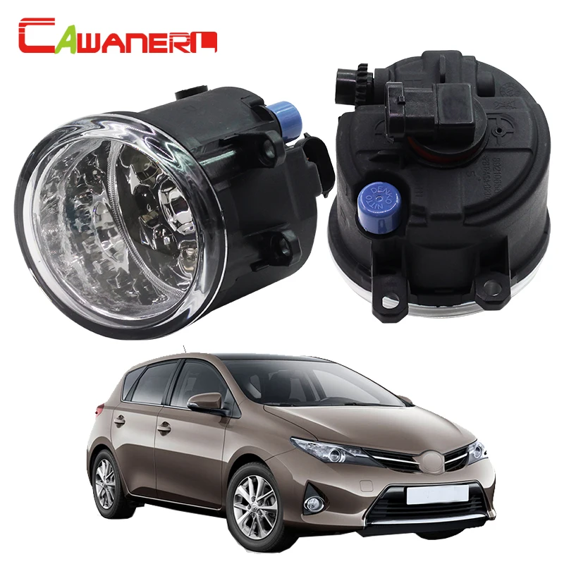 

Cawanerl 2 Pieces Car LED Light Automotive Fog Light DRL Daytime Running Light White Blue Orange 12V DC For Toyota Auris