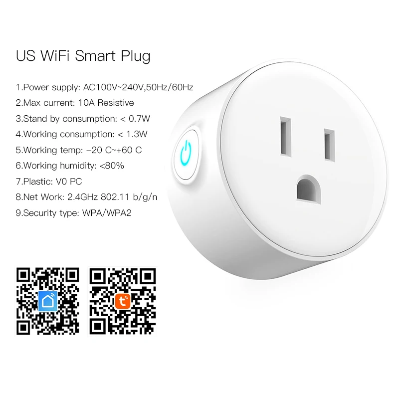 FrankEver US Smart Plug 10A домашняя Автоматизация Wi-Fi розетка синхронизации включения/выключения питания работает с Alexa и Google Tuya Smart life APP