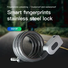 Умный велосипедный замок с отпечатками пальцев, стальная цепь, защита от кражи, водонепроницаемый замок для доступа, велосипедный мотоцикл, велосипедный замок безопасности