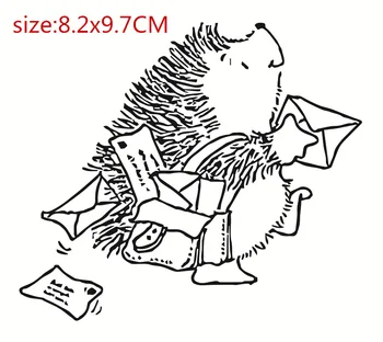 

New hedgehog messenger Silicone Clear Rubber Stamp Sheet Cling Scrapbooking DIY Cute Pattern Photo Album PaperCard Decor Stamp