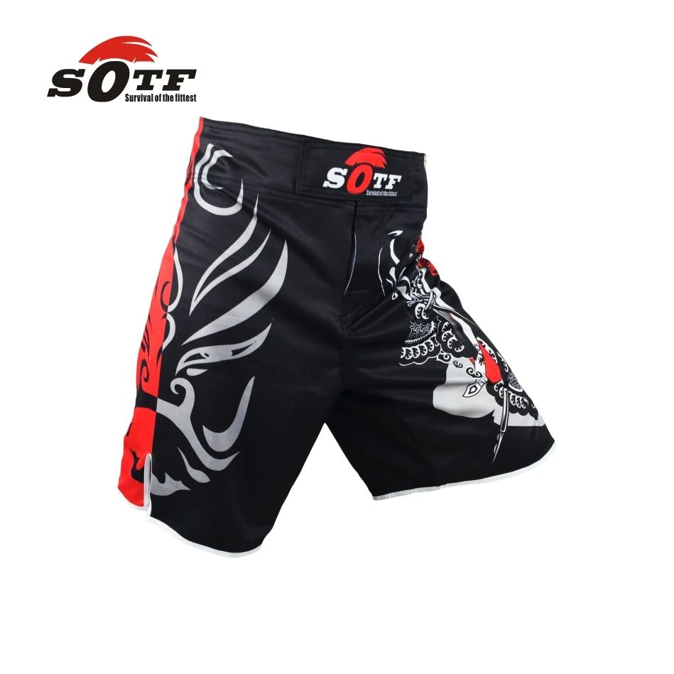 SOTF mma shorts boxing muay thai boxing trunks tiger muay thai kickboxing fight wear guan yu China's wind SOTF mma pretorian mma shorts