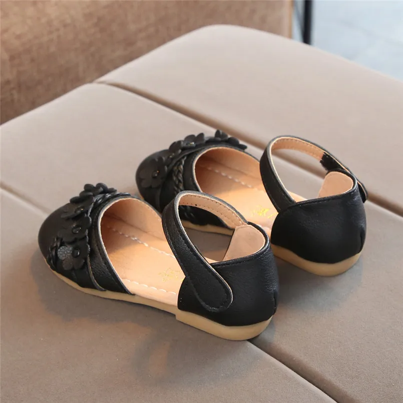 Kids shoes Toddler Infant Kids Baby Girls Flower Woven Floral Princess Shoes Sandals tenis infantil  #4j06 (20)