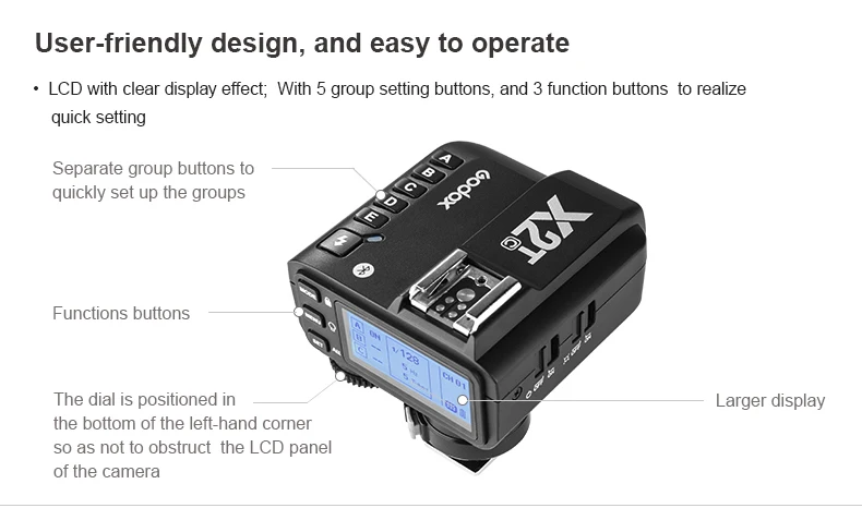 Godox X2 X2T 2,4 ГГц ttl Беспроводной Bluetooth вспышка триггера 1/8000 s HSS Сверло для Olympus/Panasonic E-M10II, E-M5II, E-M1, MC-GF1, DMC-GX85