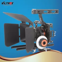 Viltrox VX-11 видео Камера клетка Камера стабилизатор и Следуйте Фокус Matte Box для sony A9 A6500 A7III A7R DSLR с креплением для вспышки «Холодный башмак»