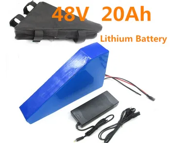 

Triangle 48V 20Ah lithium Battery Pack with BMS li-ion Ebike battery for 1000W 1500W 2000W Electric Bicycle +3A charger +bag