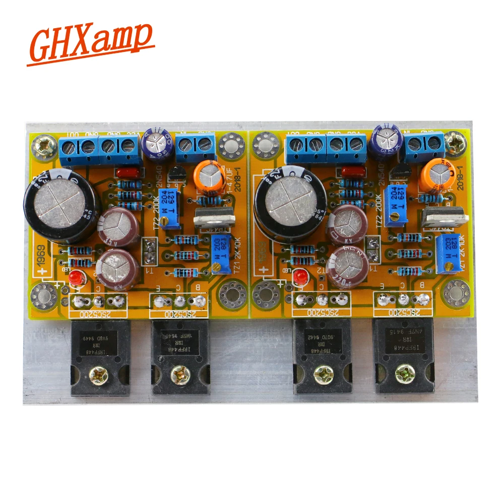 GHXAMP 1969M FET 1969 Amplifier Board 30W+30W Hifi 2.0 Stereo Power Audio Amplifier board With Heat Sink DC 18V-35V 1 Sets GHXAMP 1969M FET 1969 Amplifier Board 30W+30W Hifi 2.0 Stereo Power Audio Amplifier board With Heat Sink DC 18V-35V 1 Sets