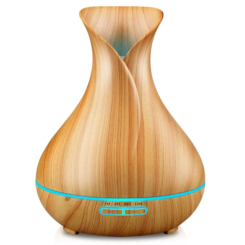 300ml Aroma Essential Oil Diffuser Ultrasonic Air Humidifier with Wood Grain 7 Color Changing LED Lights for Office Home 300ml Aroma Essential Oil Diffuser Ultrasonic Air Humidifier with Wood Grain 7 Color Changing LED Lights for Office Home