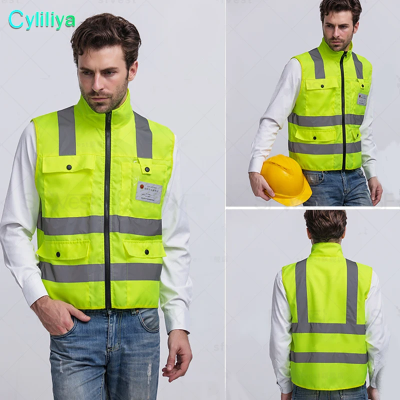 

Reflective Safety Clothing Visibility Working Safety Construction Vest Warning Reflective traffic working Vest RS-19 Thickened