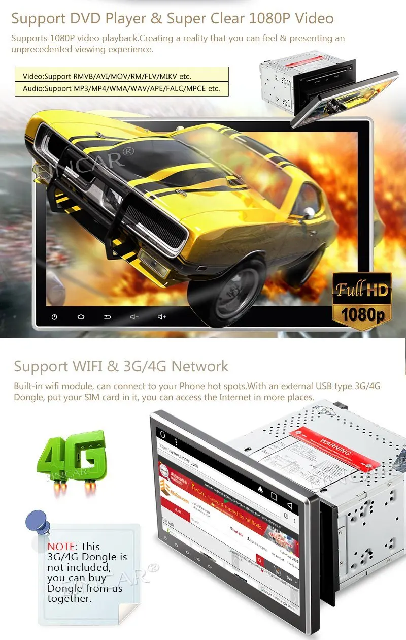 Discount Android 7.1 10.1" Car DVD Player in Dash GPS Navigation Radio Stereo Bluetooth Head Unit support WIFI USB/SD FM AM Radio+Camera 1