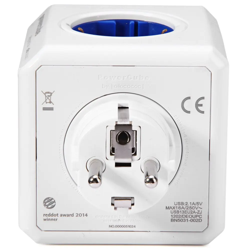 Allocacoc-Power-Strip-Extension-Design-PowerCube-Socket-EU-Plug-4-Outlets-Dual-USB-Ports-Adapter-6A (3)